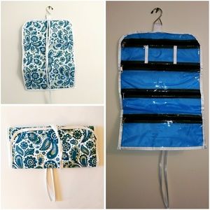 Roll up hanging makeup toiletries travel bag